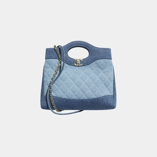 Chanel 31 Mini Shopping Bag Washed & Gold Tone Metal