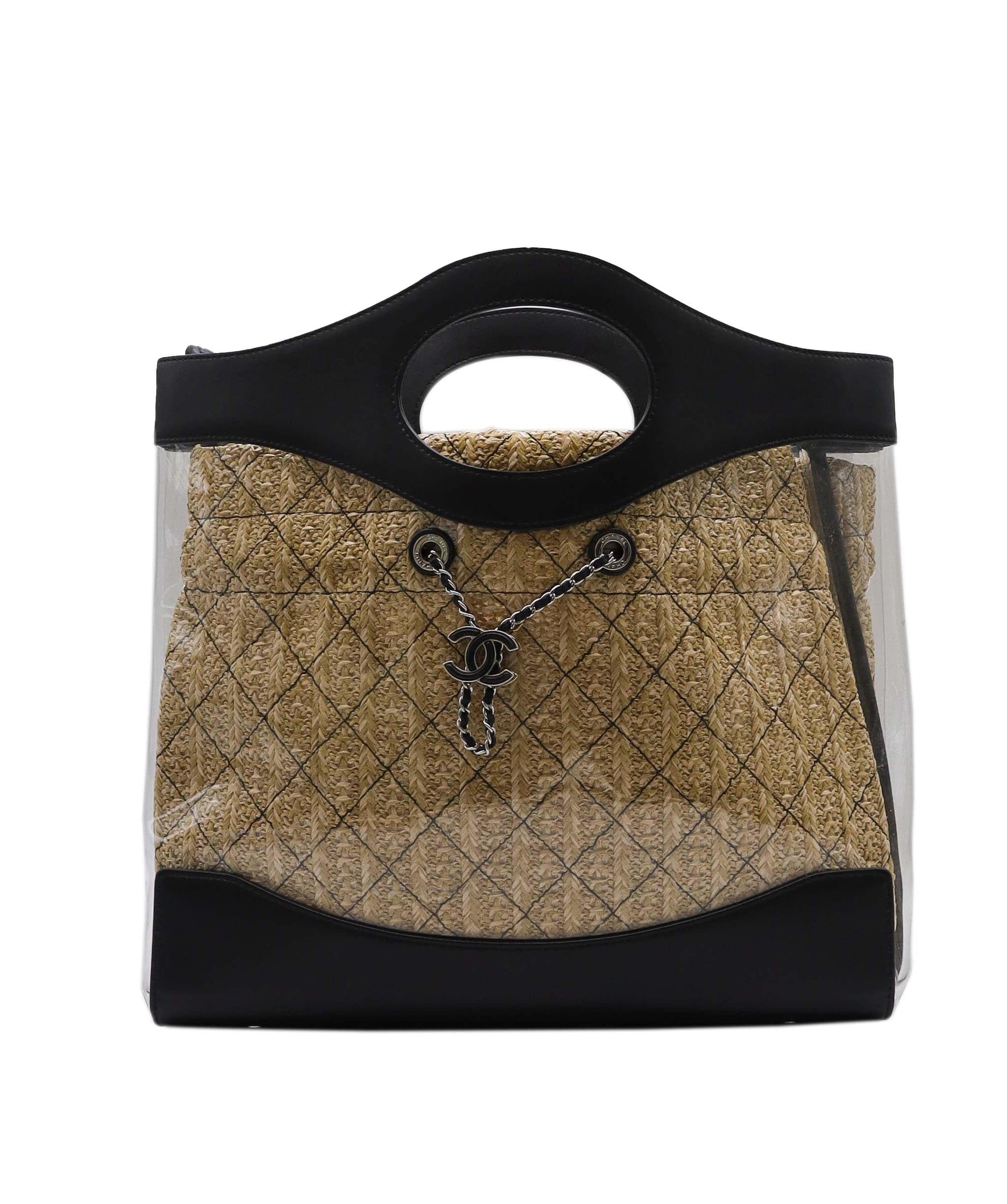 Chanel By The Sea Beach PVC & Raffia Tote Bag AGC2044