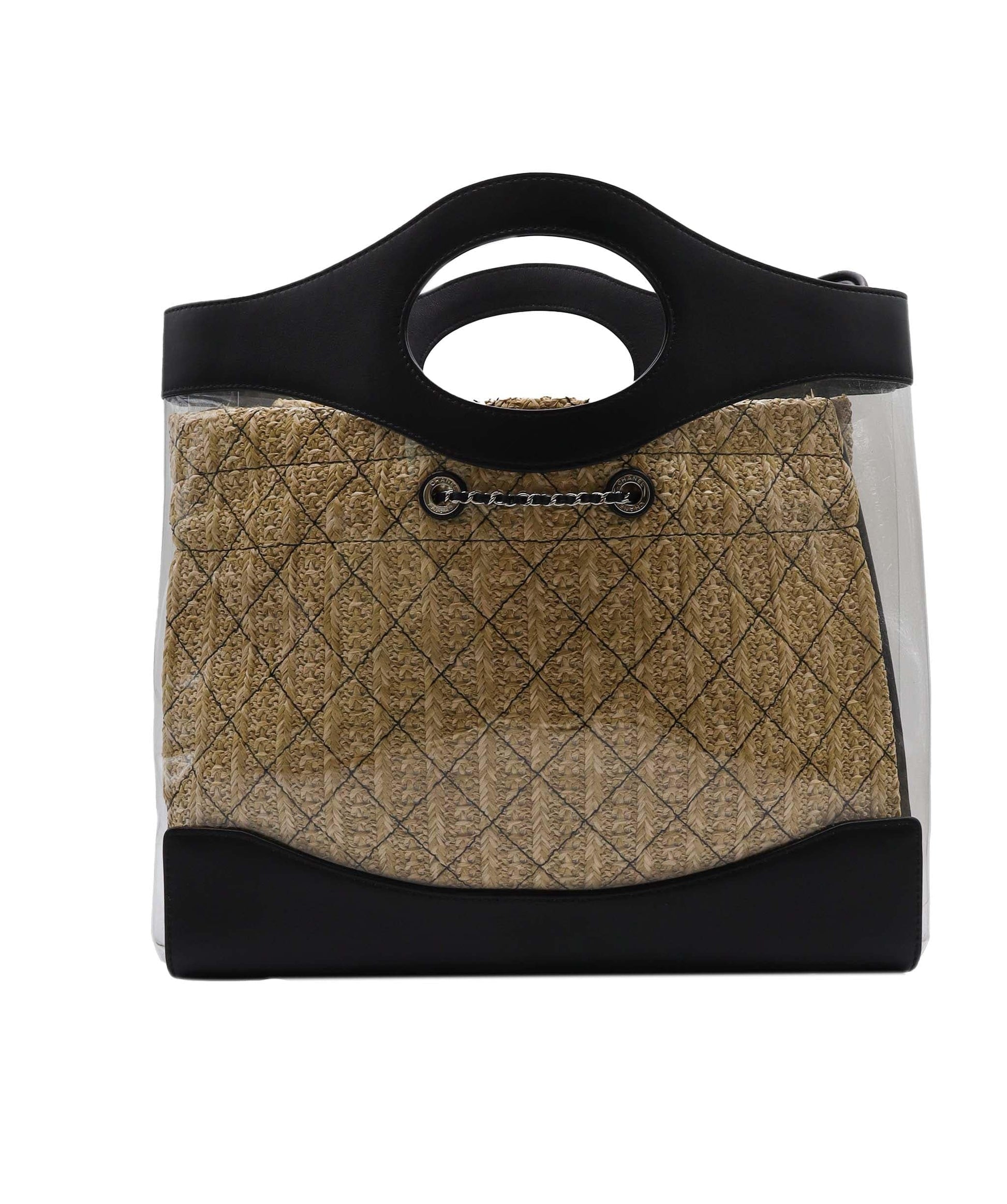 Chanel By The Sea Beach PVC & Raffia Tote Bag AGC2044