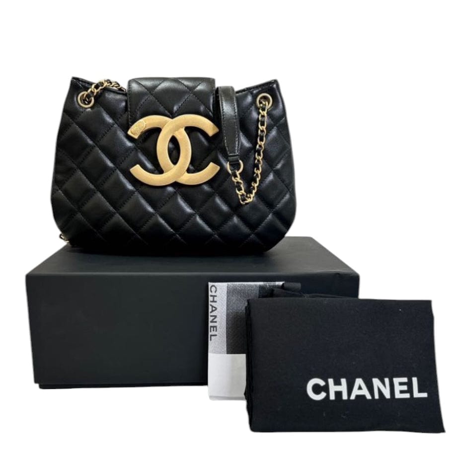 Chanel Big CC Black Bag with GHW