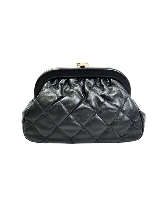 Chanel Black Evening Chain Clutch Bag ACJA8TH0