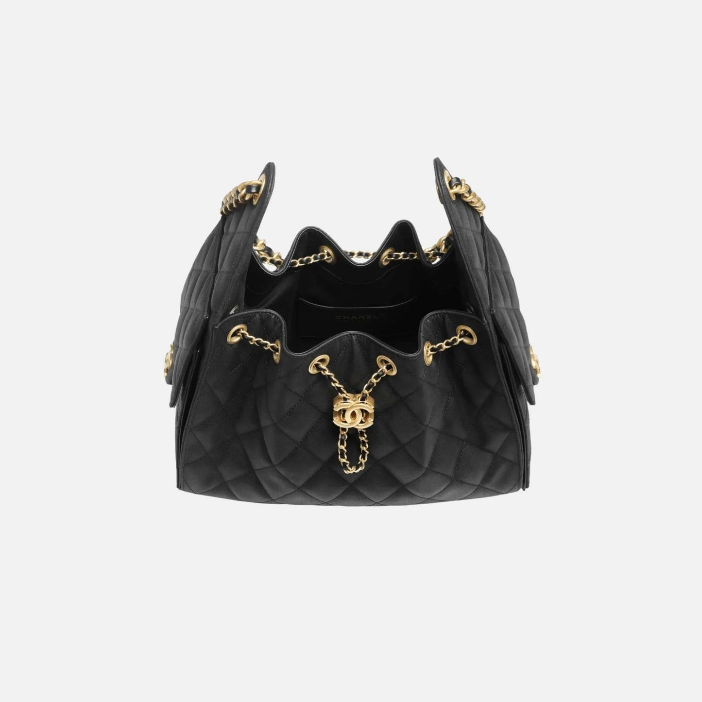 Small Chanel 25 Bag in Canvas and Gold Metal