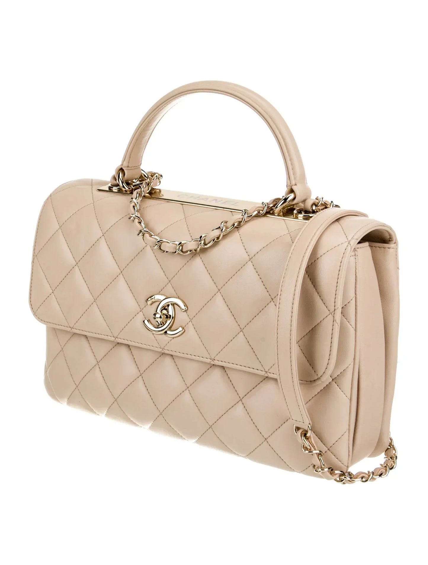 CHANEL QUILTED LEATHER SMALL CC FLAP BAG