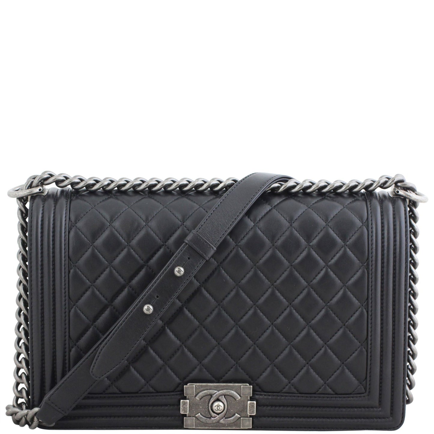 Chanel Boy New Medium | Black Lambskin