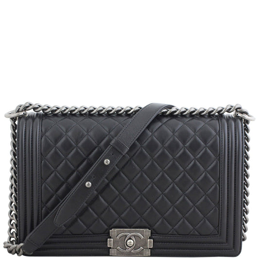 Chanel Boy New Medium | Black Lambskin