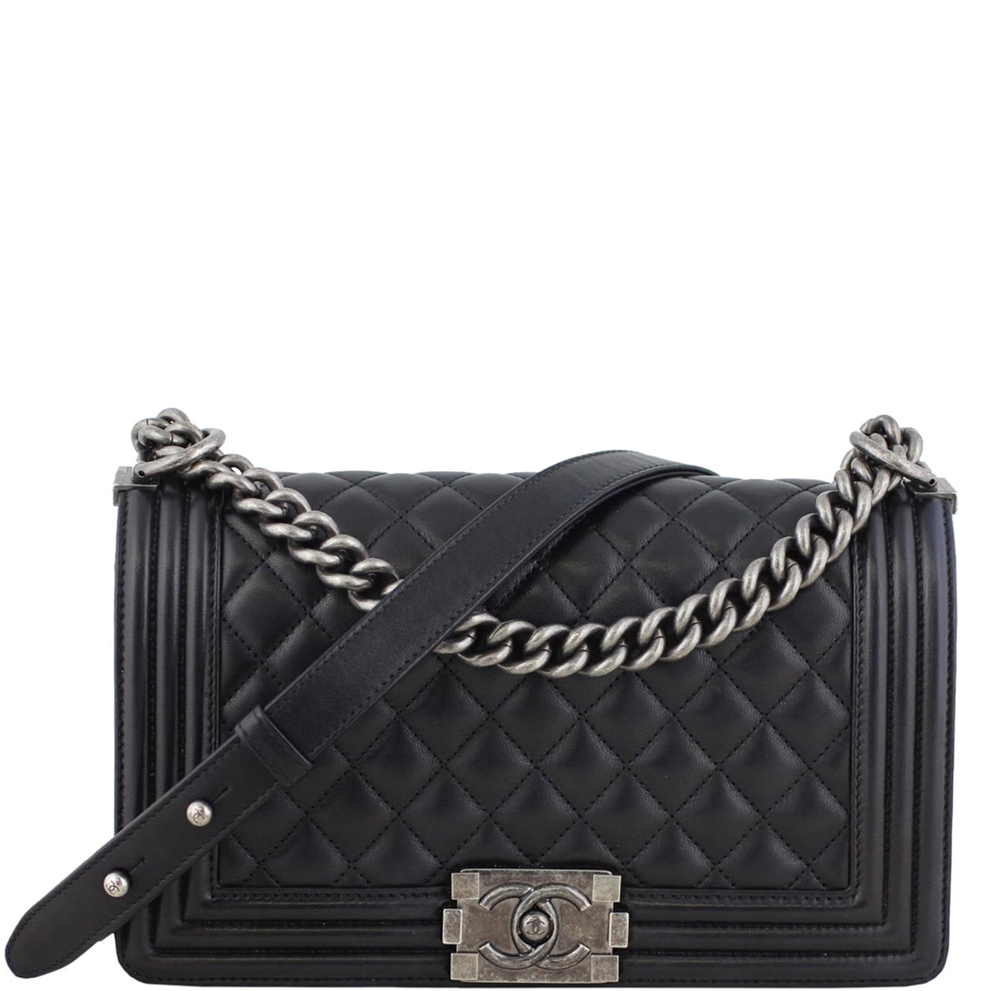 Chanel Boy Bag Old Medium | Black 24 Series
