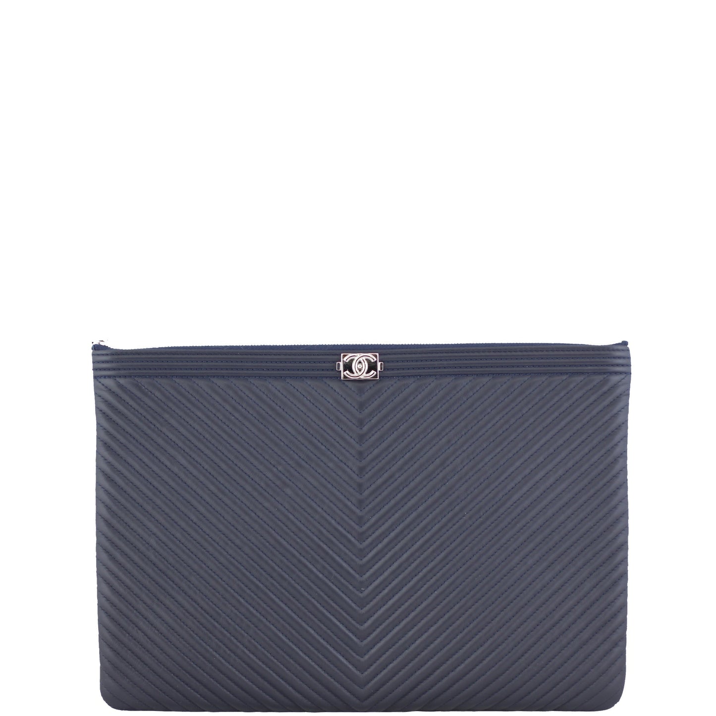 Chanel Boy Chevron O-Case Large