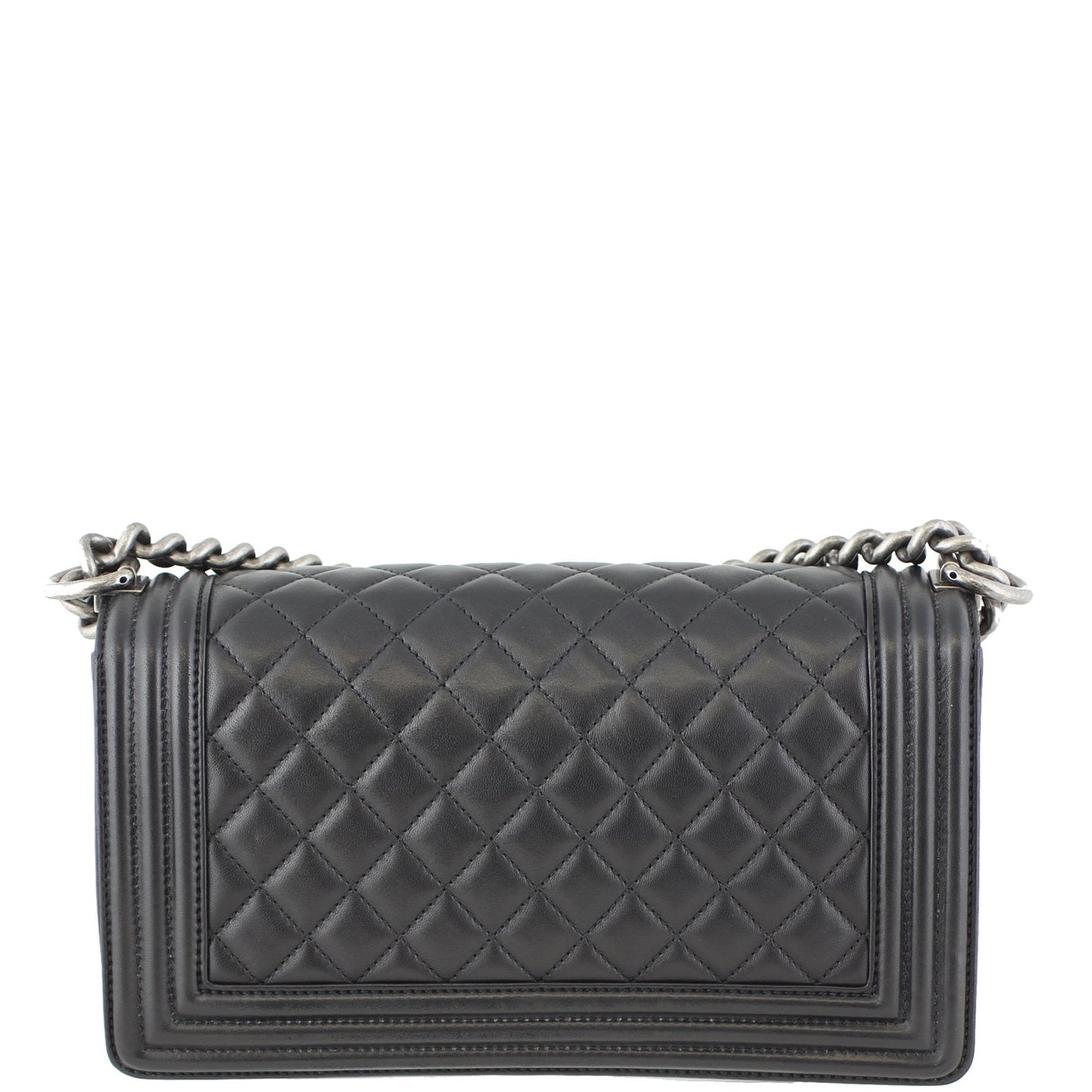 Chanel Boy Bag Old Medium | Black Lambskin 21 Series