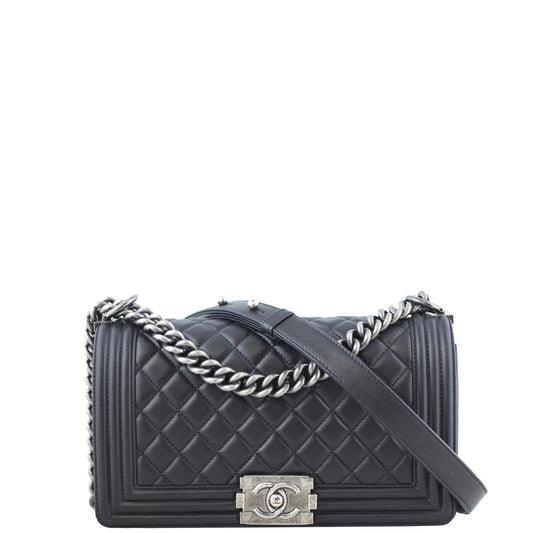 Chanel Boy Bag Old Medium | Black 19 Series