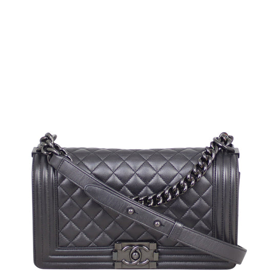 Chanel Boy Old Medium | Black Hardware