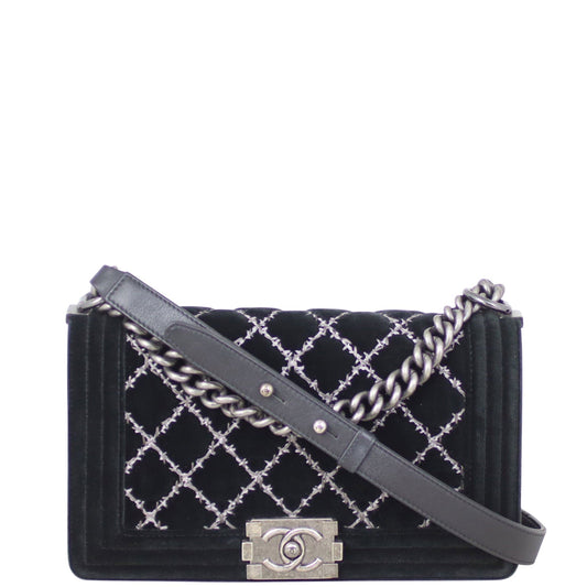Chanel Boy Old Medium Velvet