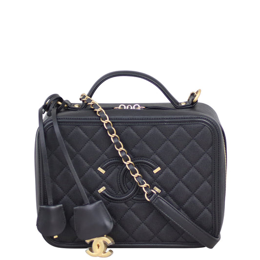Chanel CC Filigree Vanity Case Large