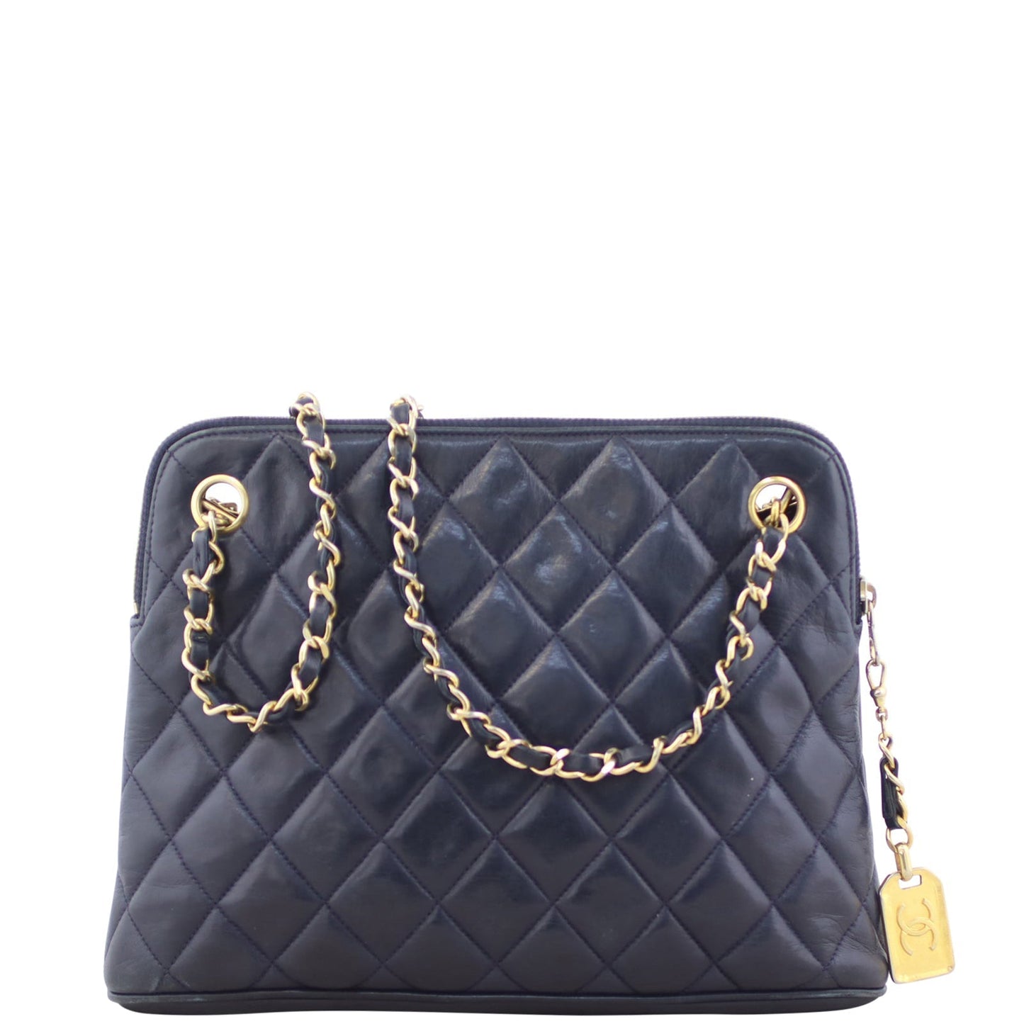 Chanel CC Quilted Tote Bag | Navy Blue