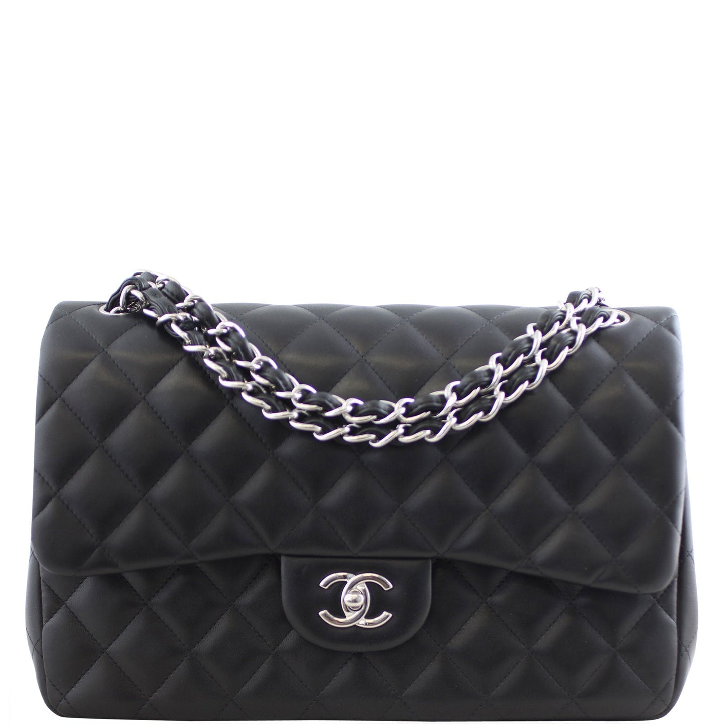 Chanel Classic Double Flap Jumbo | Black Lambskin 19 Series