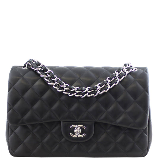 Chanel Classic Double Flap Jumbo | Black Lambskin 19 Series