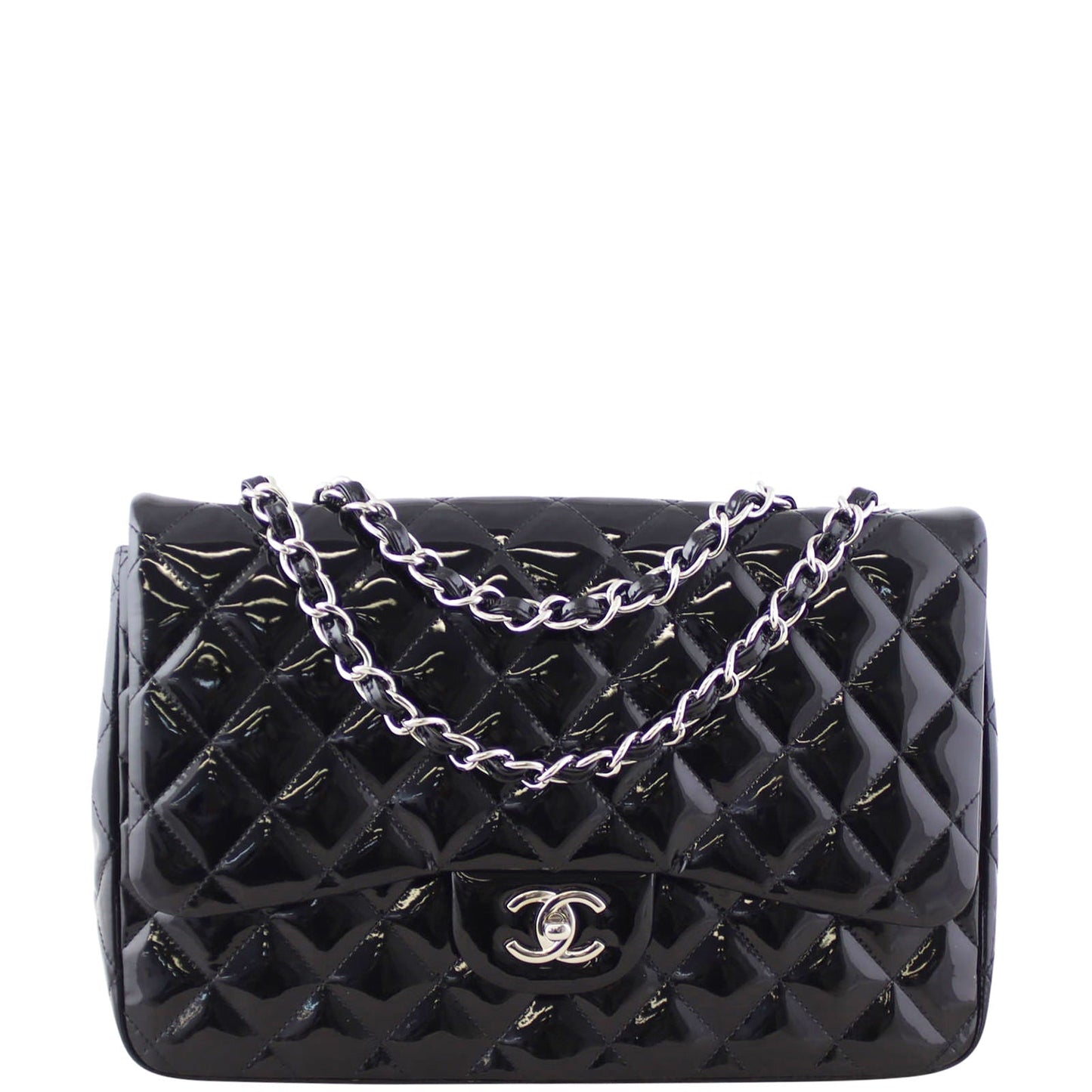 Chanel Classic Single Flap Jumbo Patent | Black 13 Series