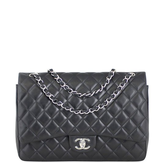 Chanel Classic Double Flap Maxi | Black Lambskin 14 Series