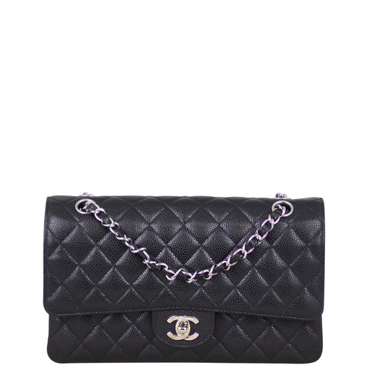 Chanel Classic Double Flap Medium | 13 Series Black Silver Hardware