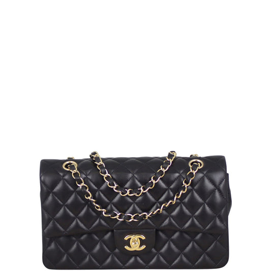 Chanel Classic Double Flap Medium | Black Lambskin 19 Series
