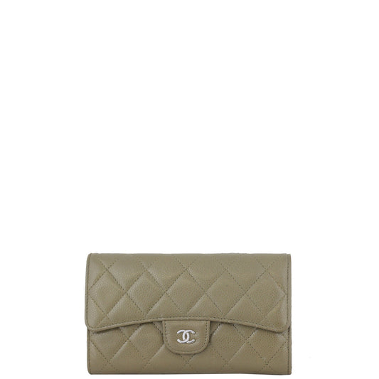 Chanel Classic Flap Wallet | Khaki Green