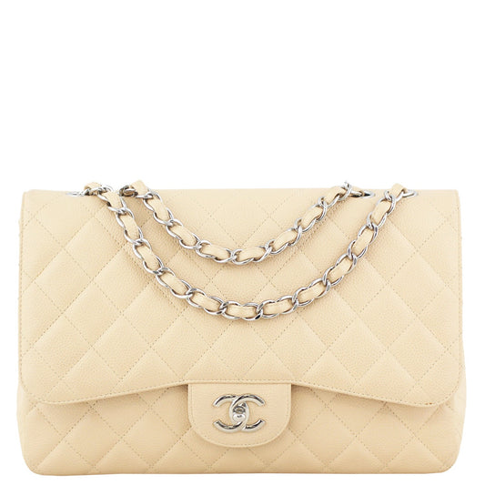 Chanel Classic Single Flap Jumbo |  Nude Beige