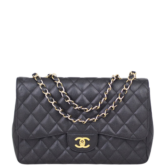 Chanel Classic Single Flap Jumbo | Black Caviar GHW