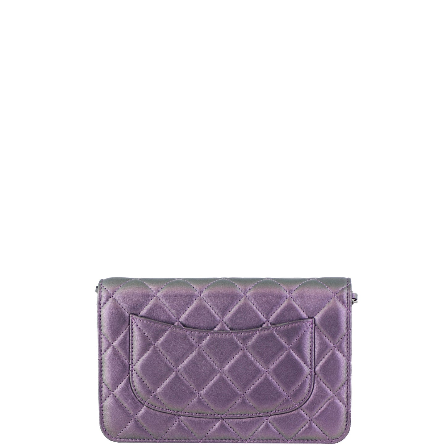 Chanel Classic Wallet On Chain Iridescent | Purple And Green