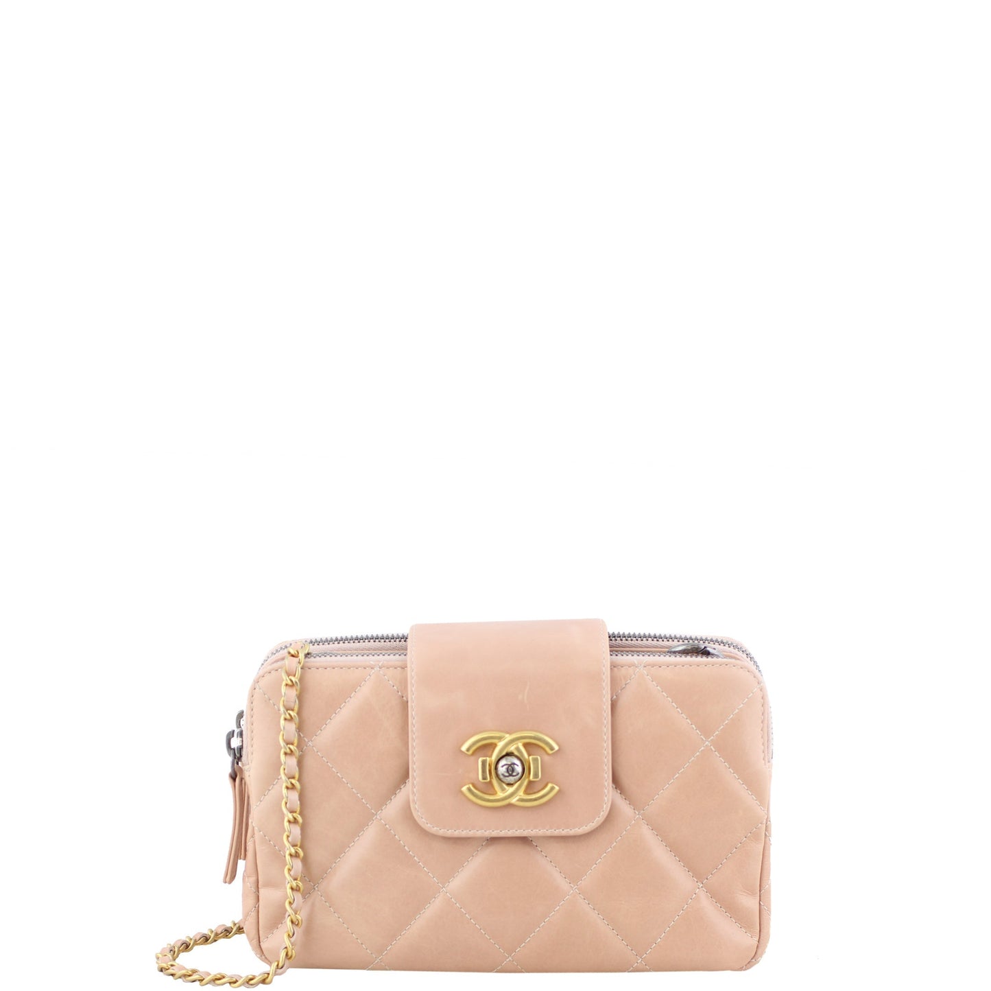 Chanel Double Zip Crossbody Bag