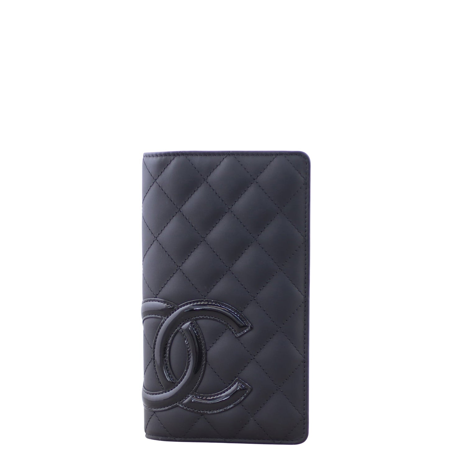 Chanel Ligne Cambon Yen Wallet | Black Silver Hardware