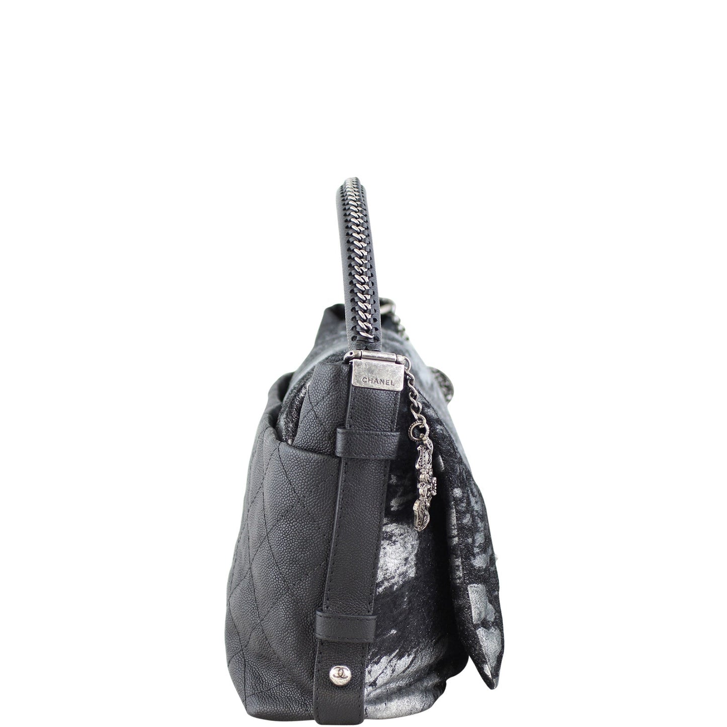 Chanel Metallic Pony Hair Top Handle Bag