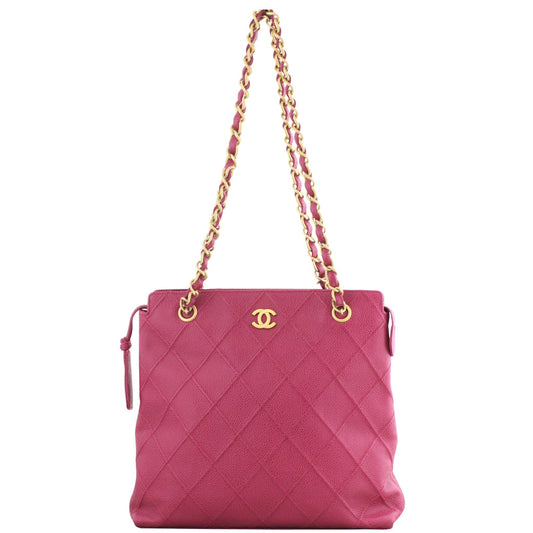 Chanel Petite Quilted Caviar Tote