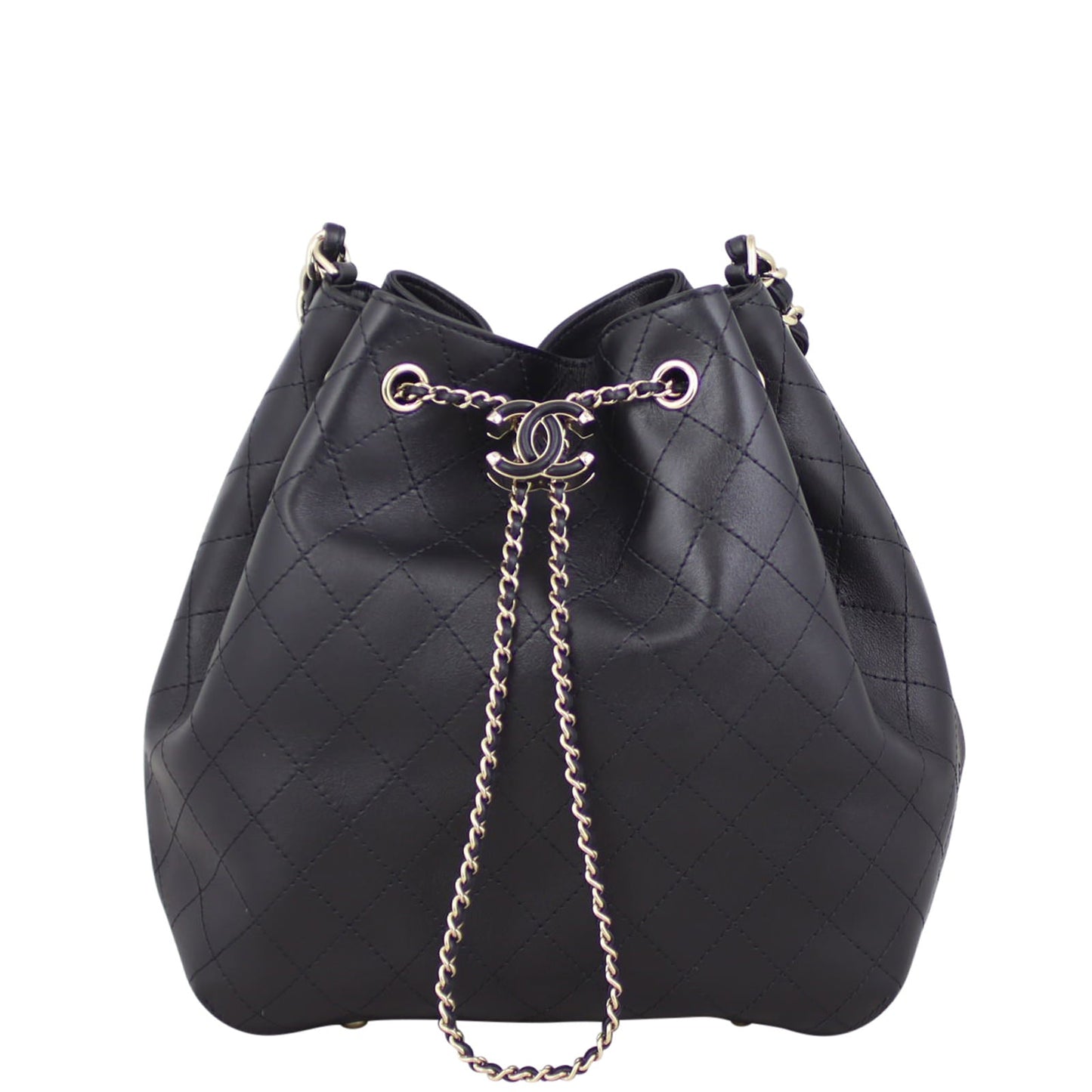 Chanel Quilted CC Drawstring Bucket Bag | 27 Series