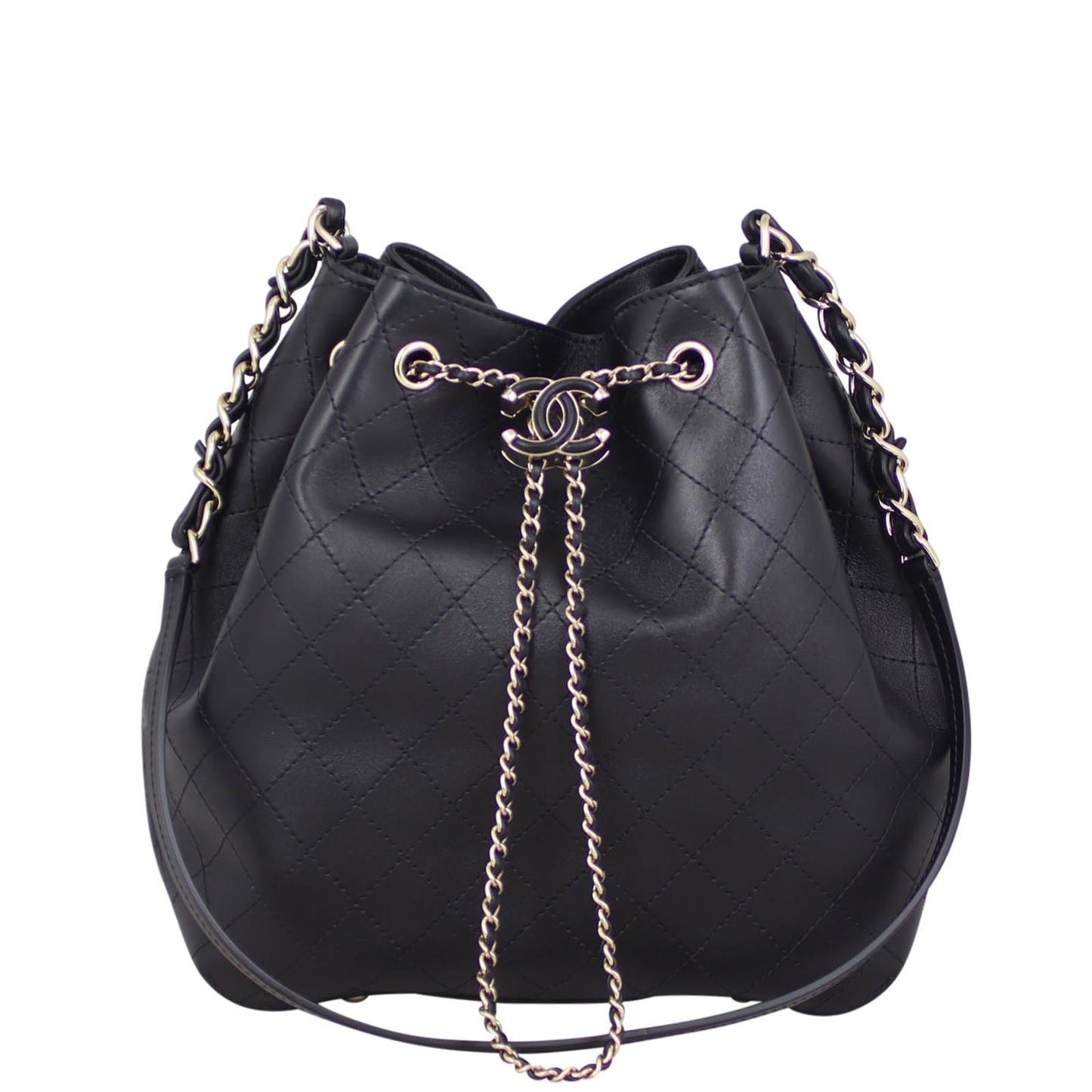 Chanel Quilted CC Drawstring Bucket Bag | 27 Series