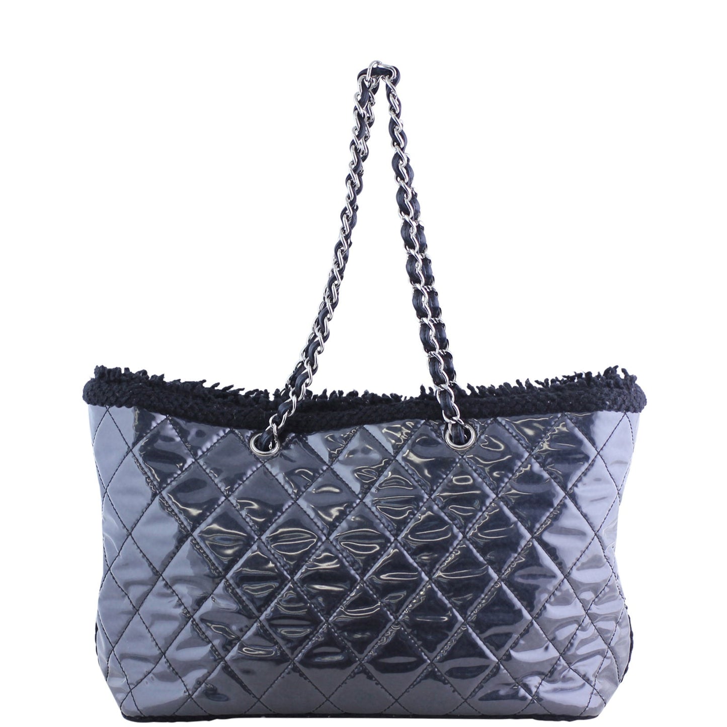 Chanel Quilted Vinyl and Tweed Tote