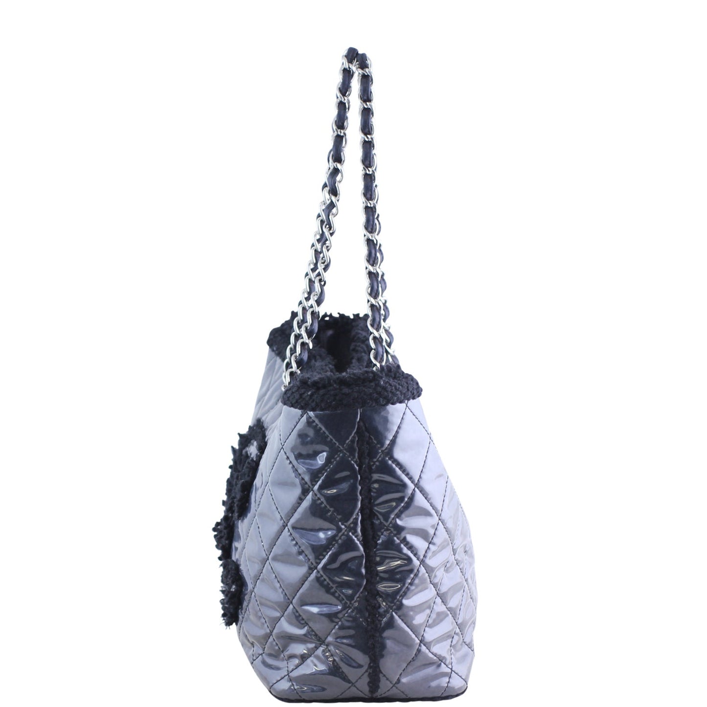 Chanel Quilted Vinyl and Tweed Tote