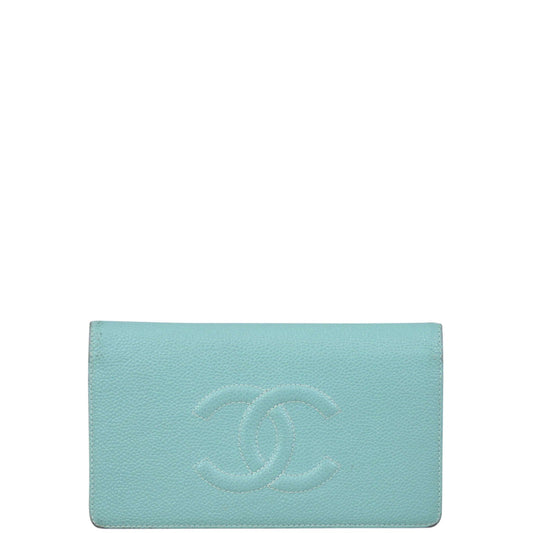 Chanel Timeless Bifold Wallet | Pale Teale