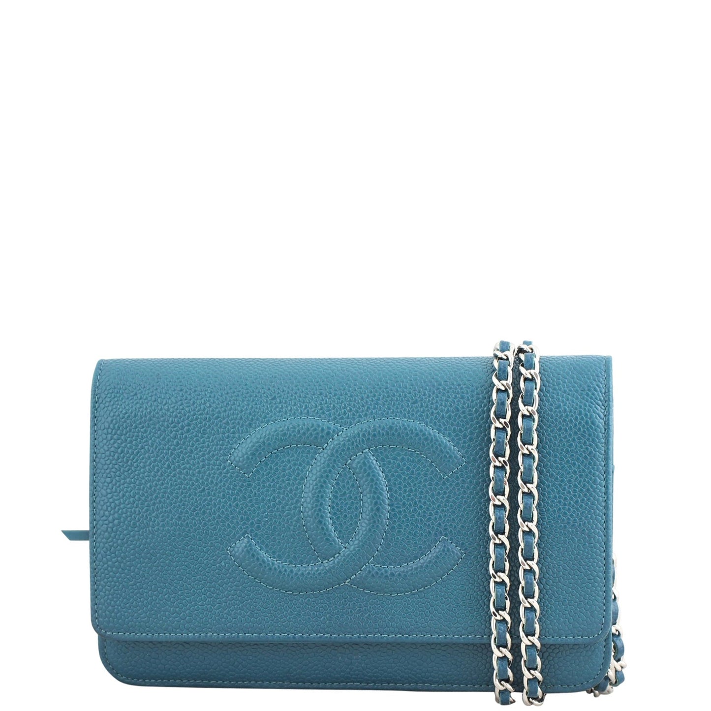 Chanel Timeless Wallet on Chain |  Teal Caviar