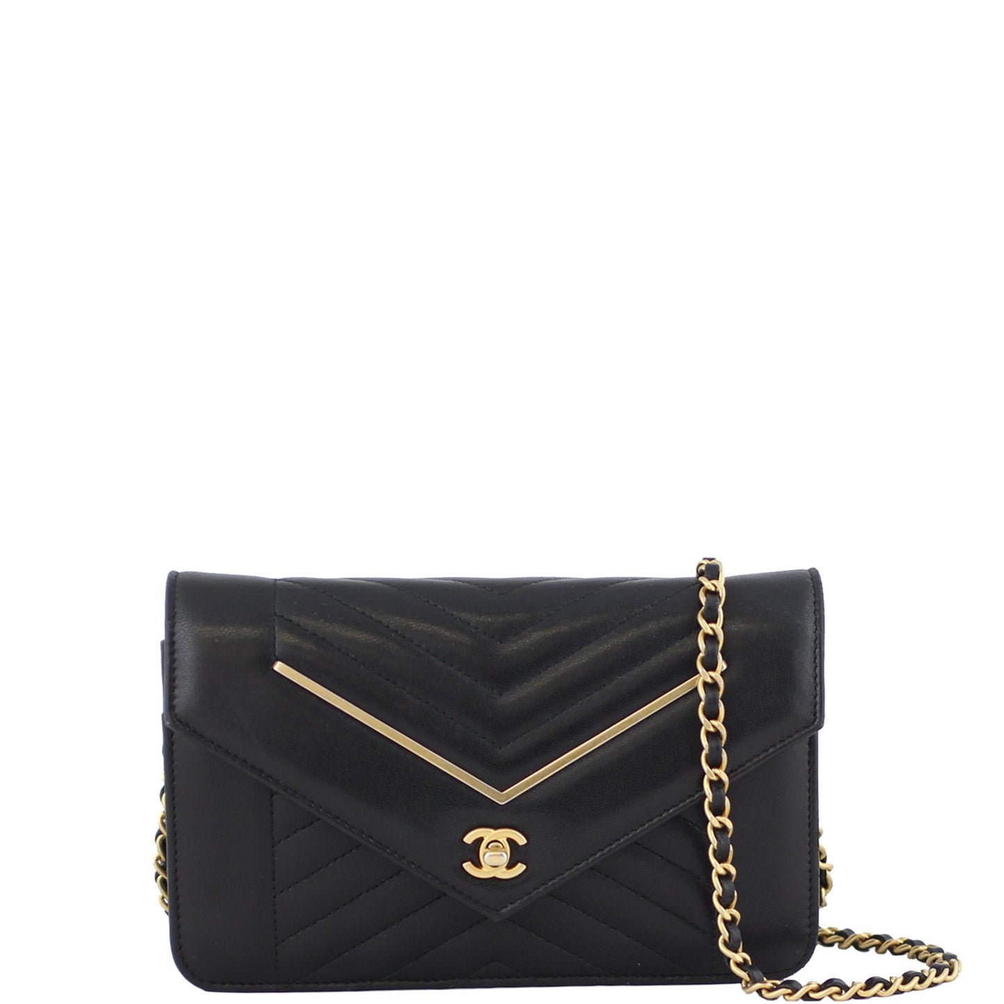 Chanel CC Envelope Wallet on Chain