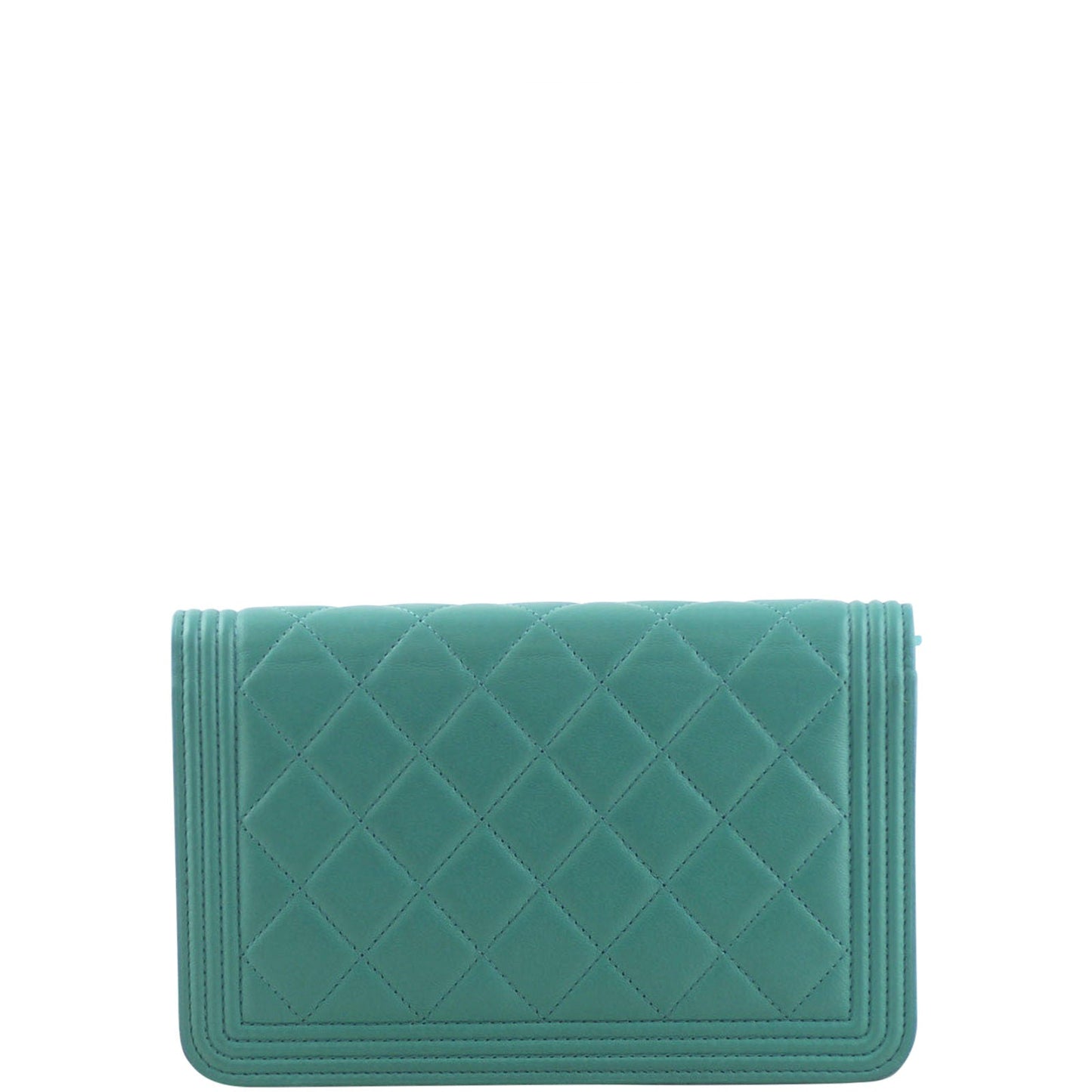 Chanel Boy Wallet On Chain | Emerald Teal Green