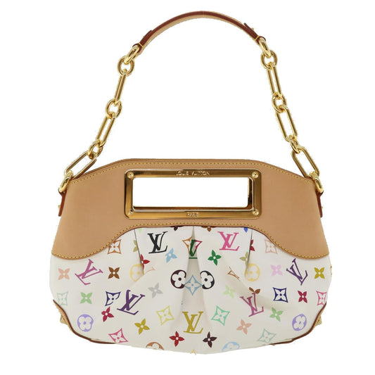 LOUIS VUITTON Multicolor Chain Judy PM Shoulder Bag White M40257 LV Auth cl213