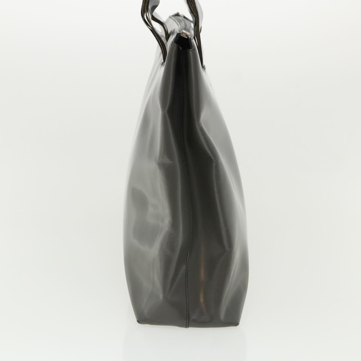 Prada Tote Bag Patent Leather Gray