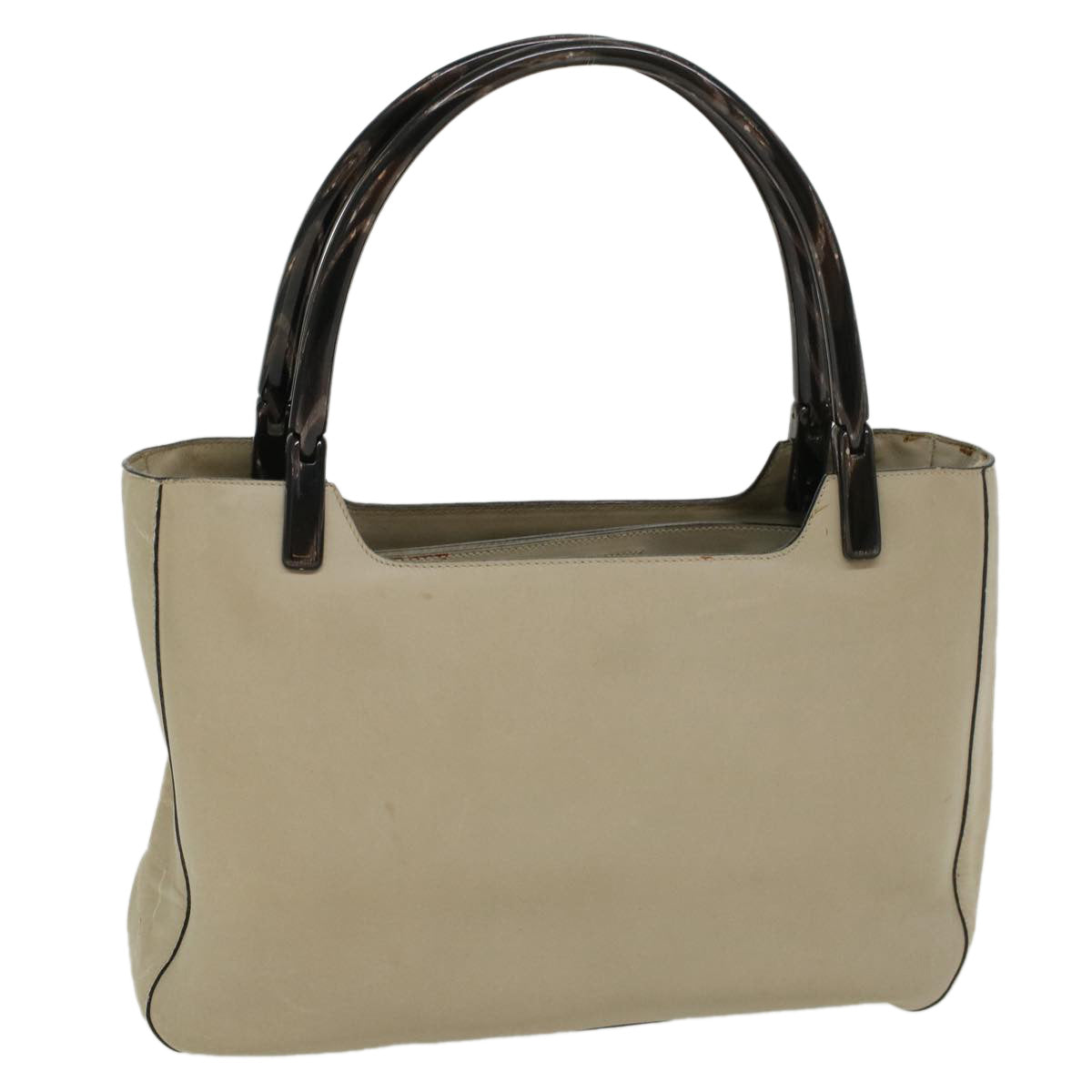 Prada Shoulder Bag Leather Gray