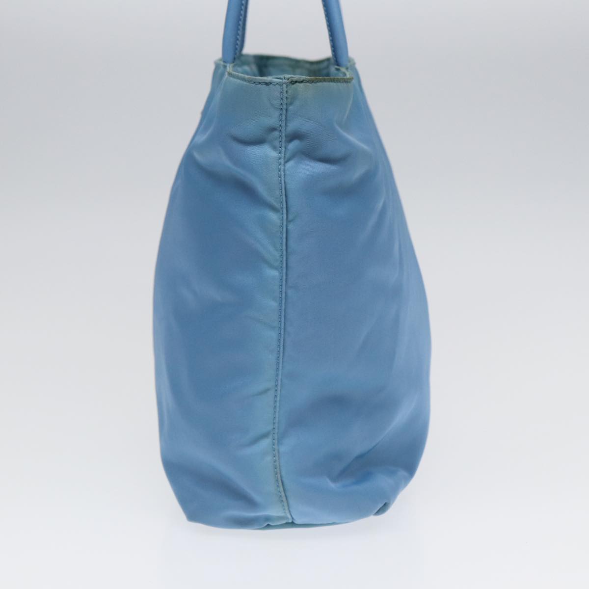 PRADA Hand Bag Nylon Blue Silver Auth