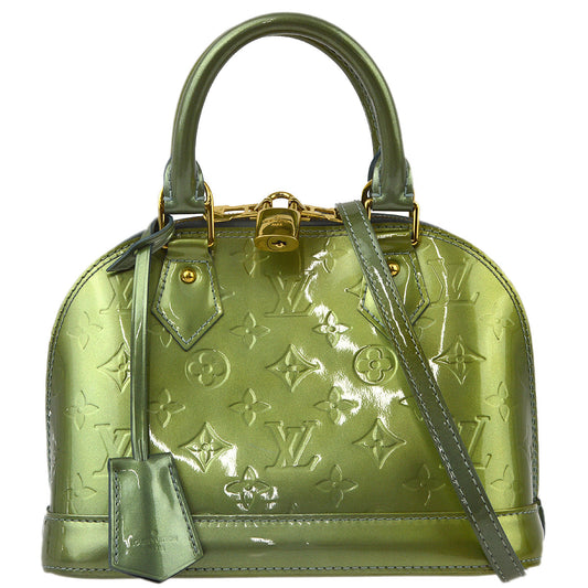 Louis Vuitton Green Vernis Alma BB M91584