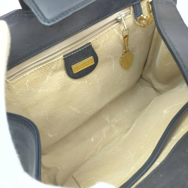 Gucci Lou Leather Canvas Shoulder Bag