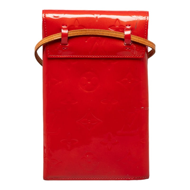 Louis vuitton Verney M91153 Double Folded Wallet Patent Leather Red