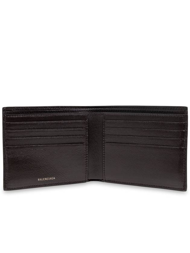 Luxury Balenciaga Trending 2026 Luxury Balenciaga Trending 2026 Leather Wallet With Logo, Men's, Brown