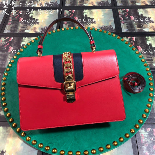 Gucci Sylvie Leather Shoulder Bag Style 6