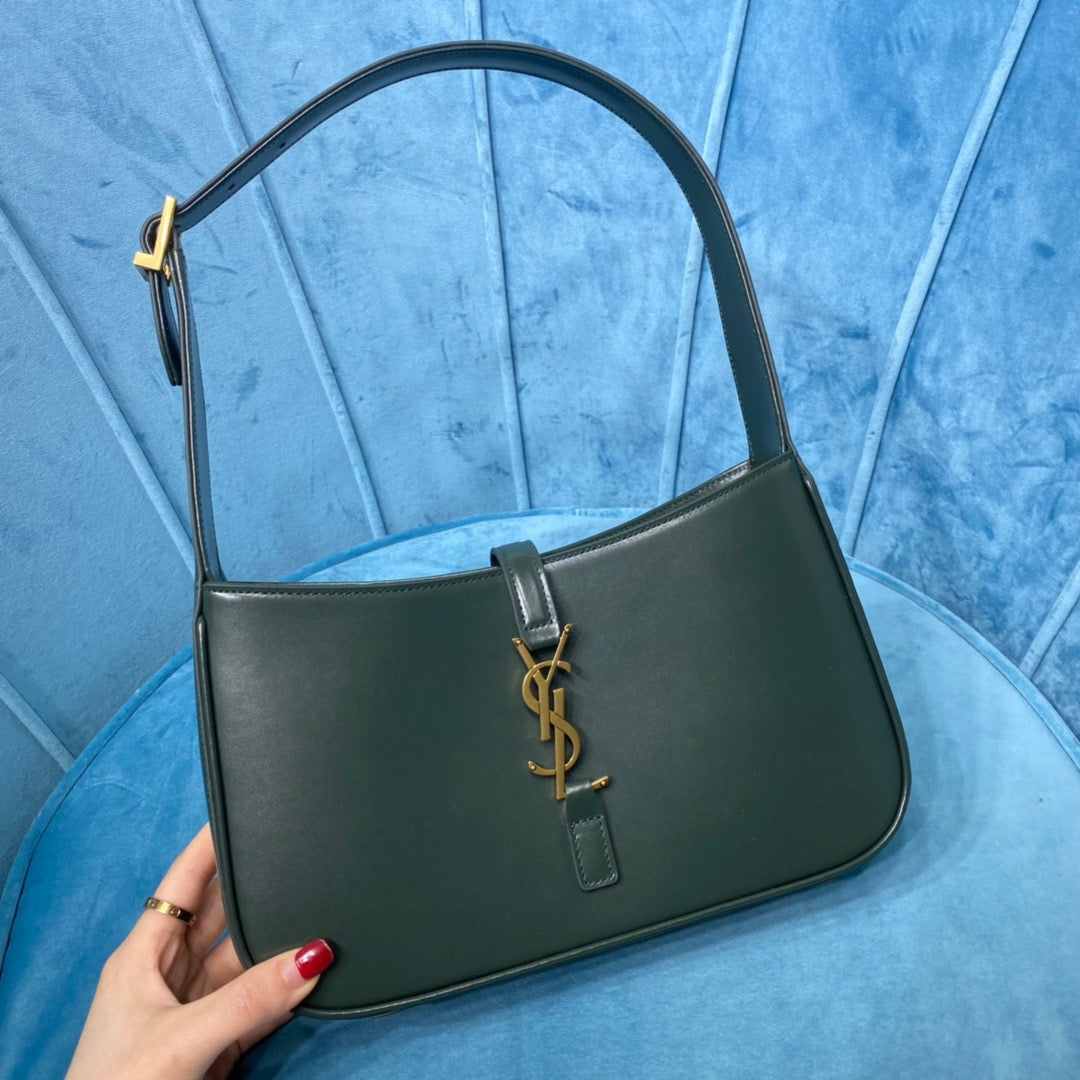 Yves Saint Laurent Hobo Bag In Smooth Dark Green