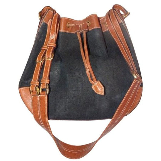 Gucci Leather Canvas Shoulder Bag